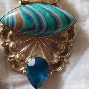 Turkish sterling silver pendants (set of 2)